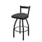 Holland Bar Stool Co 30" Low Back Swivel Bar Stool, Black Wrinkle, Canter Storm Seat 82130BW004 - alternate 1